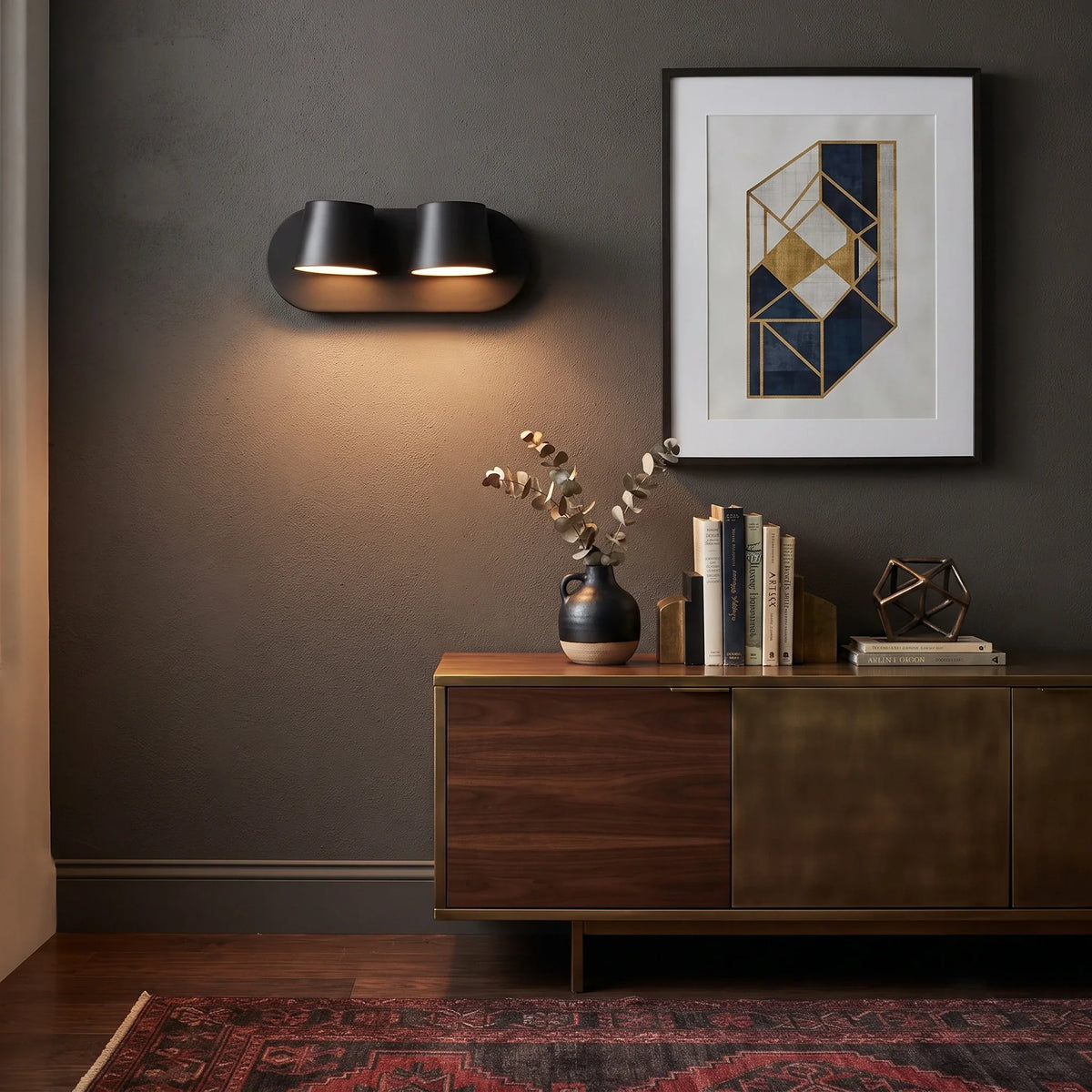 Head Dual Wall Sconce in metal for Hallway by AUVIELIGHT