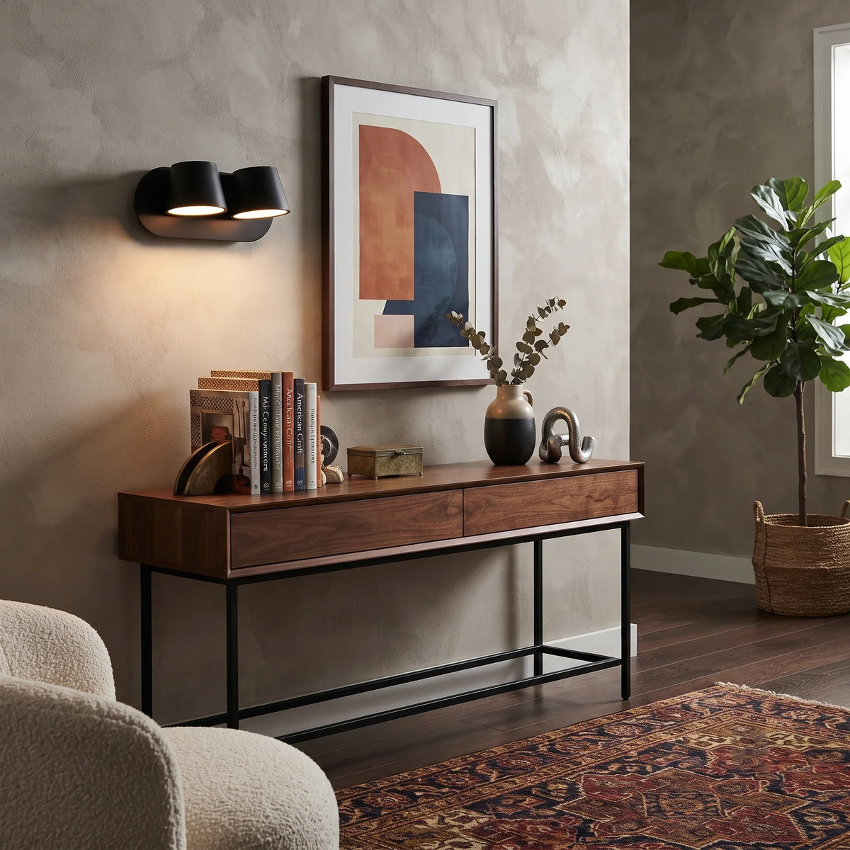 Head Dual Wall Sconce in metal for Hallway by AUVIELIGHT