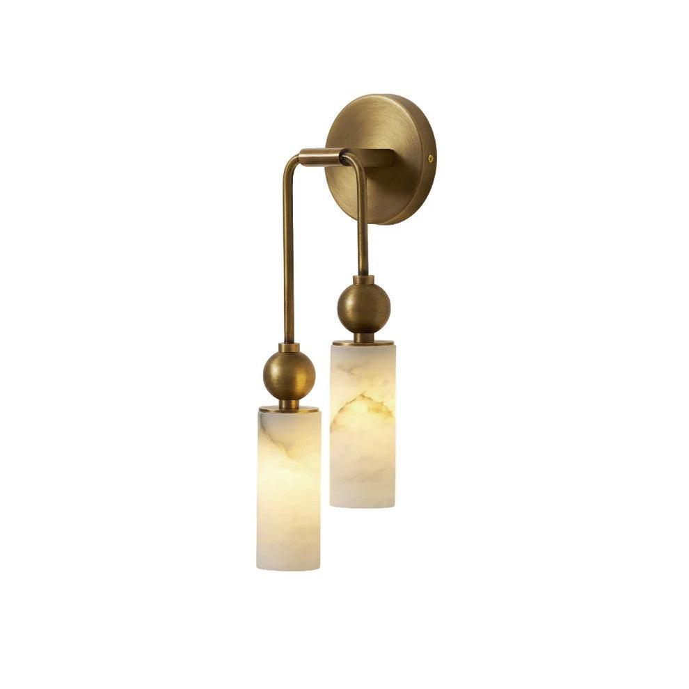 Duo Wall Sconce in alabaster for Hallway by AUVIELIGHT
