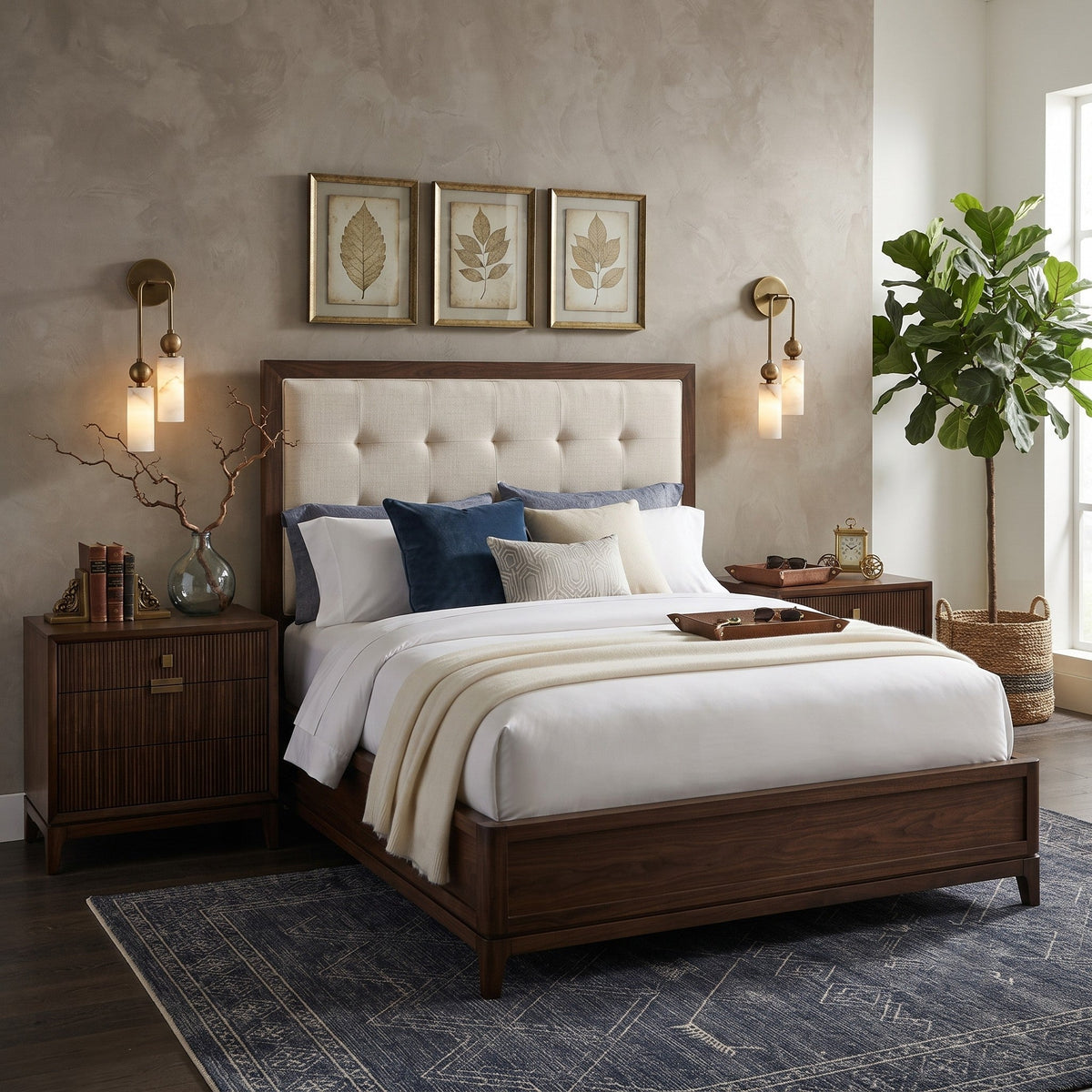 Duo Wall Sconce in alabaster for Hallway by AUVIELIGHT