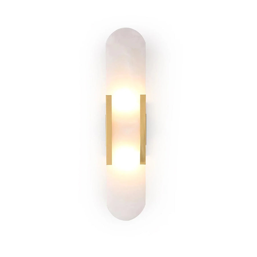 Elongated Wall Sconce in alabaster for Hallway by AUVIELIGHT