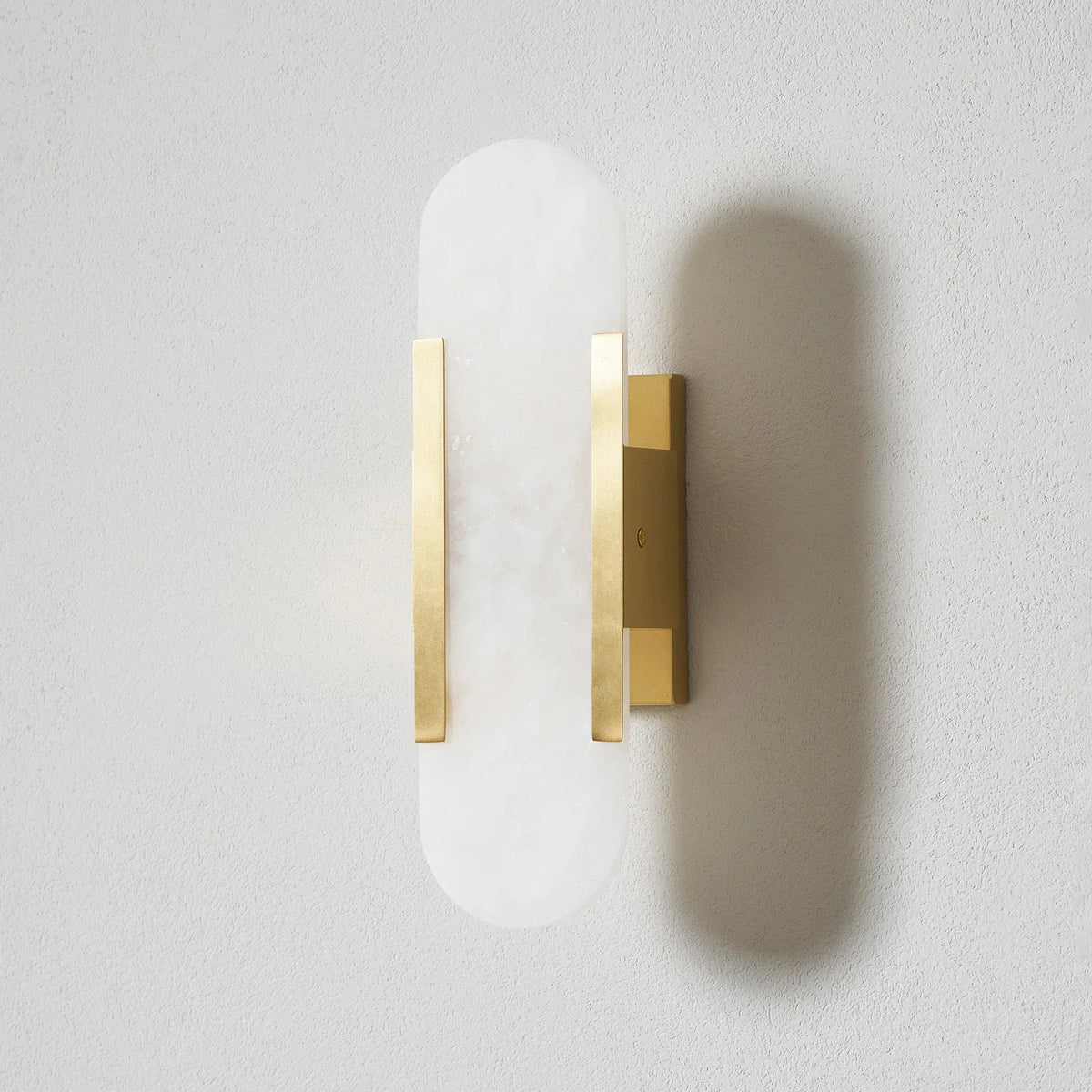 Elongated Wall Sconce in alabaster for Hallway by AUVIELIGHT