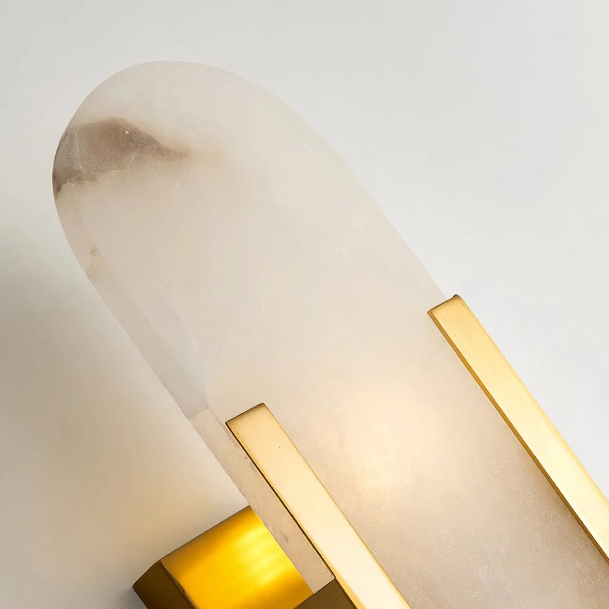 Elongated Wall Sconce in alabaster for Hallway by AUVIELIGHT