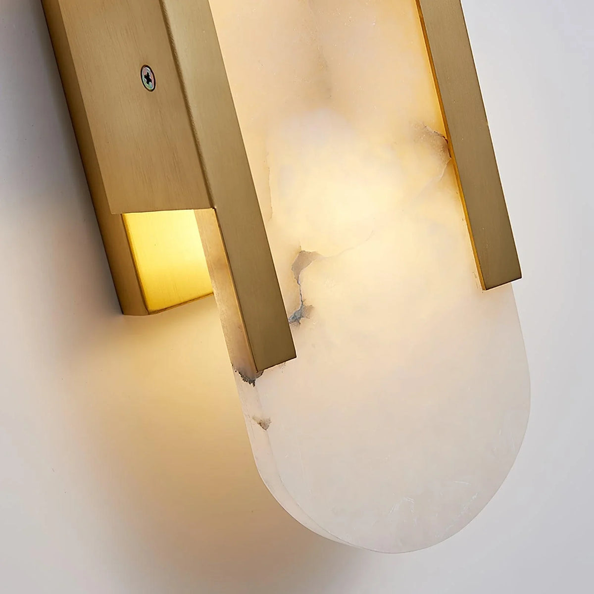Elongated Wall Sconce in alabaster for Hallway by AUVIELIGHT