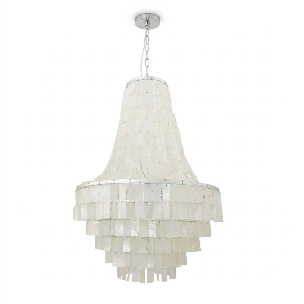 Empire Capiz Shell Chandelier for Dining Room by AUVIELIGHT