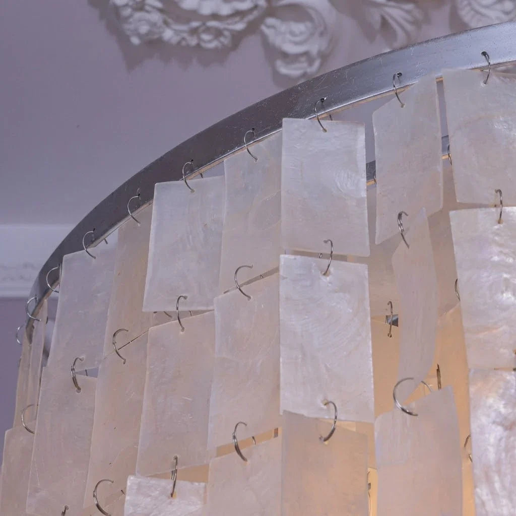 Empire Capiz Shell Chandelier for Dining Room by AUVIELIGHT