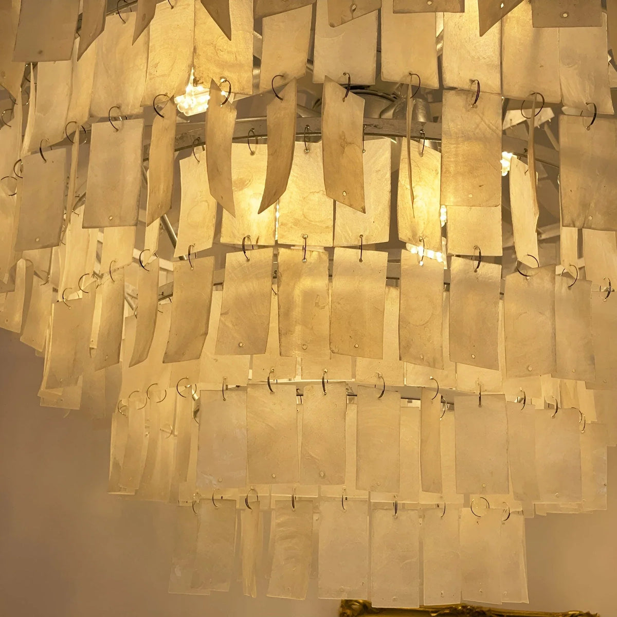 Empire Capiz Shell Chandelier for Dining Room by AUVIELIGHT