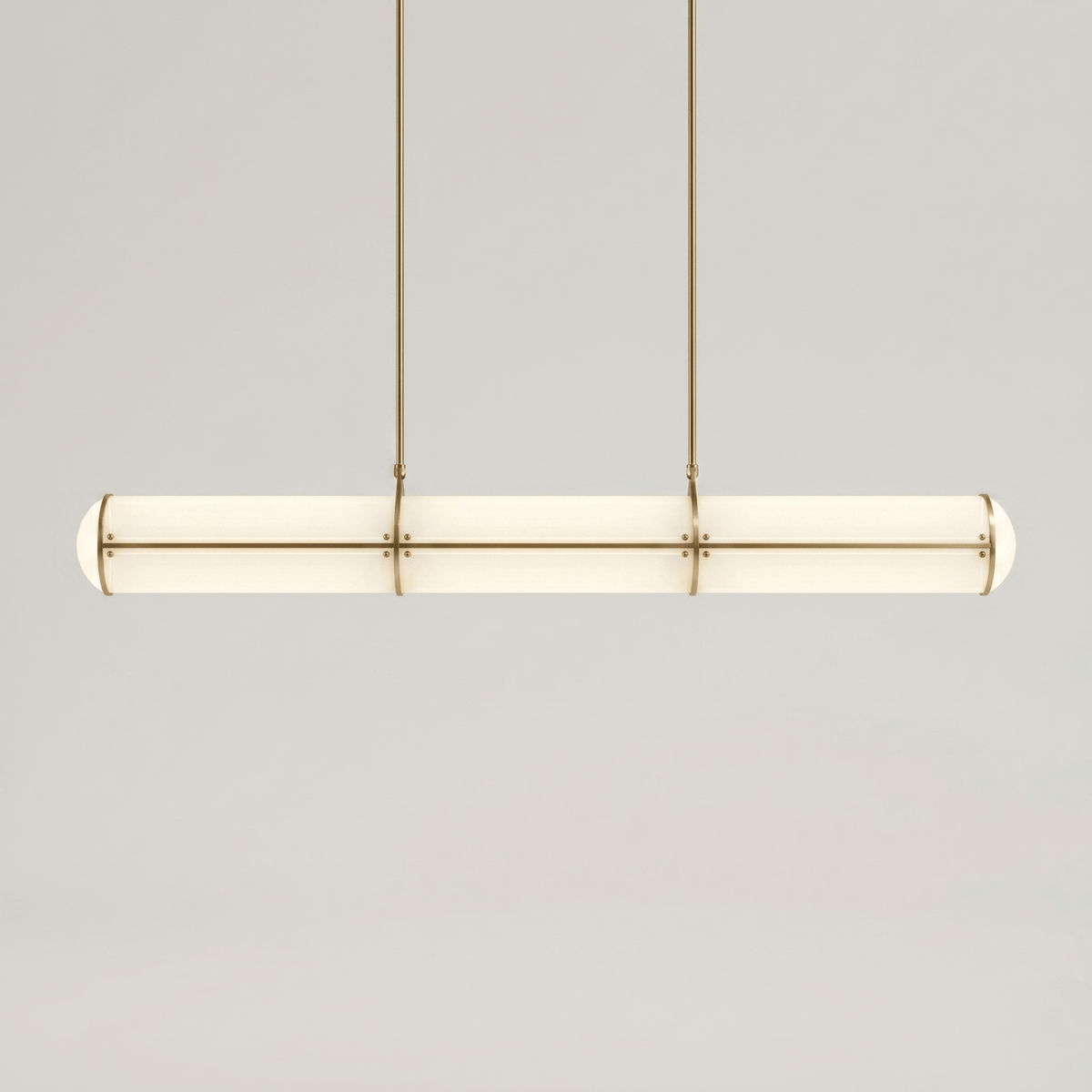 Endless Pendant Light for Kitchen Island by AUVIELIGHT, L 100cm x H 89cm / L 39.4" x H 35" (Power: 48W) / Gold & White / Warm Light and 1 other