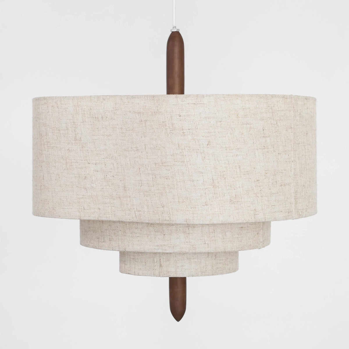 Fabric Pendant Light in wood for Kitchen Island by AUVIELIGHT