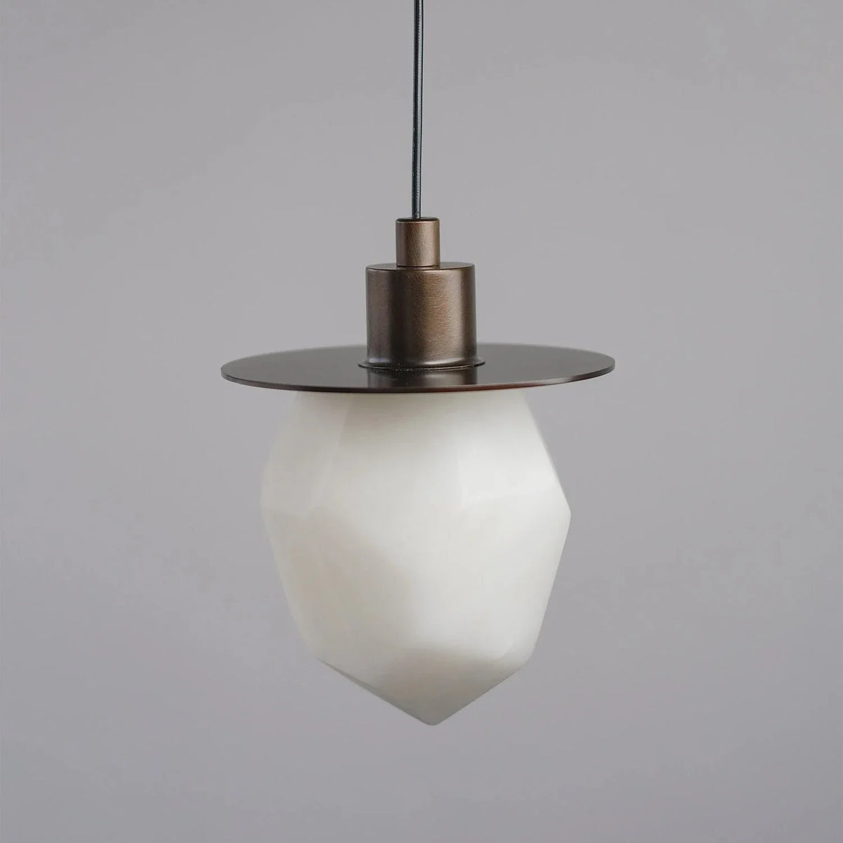 Faceted Pendant Light in alabaster for Kitchen Island by AUVIELIGHT