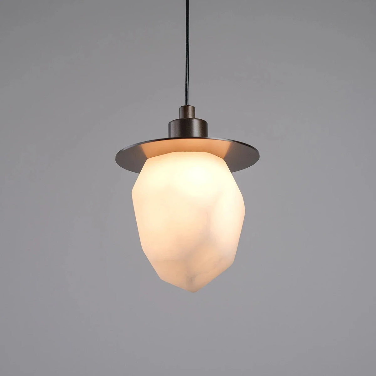 Faceted Pendant Light in alabaster for Kitchen Island by AUVIELIGHT