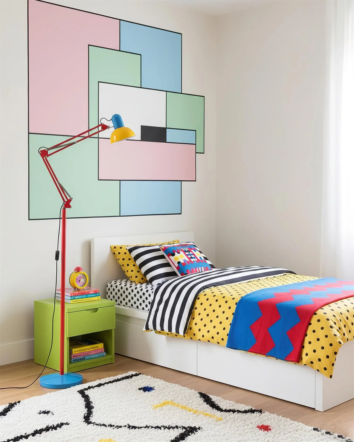 Flexo Memphis Floor Lamp for Living Room by AUVIELIGHT