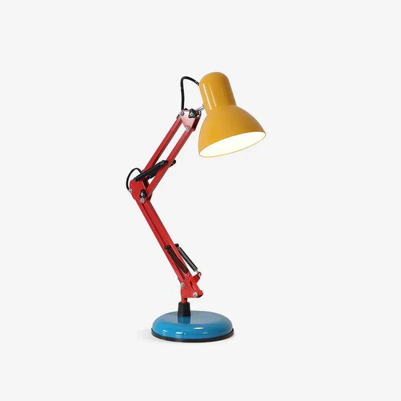 Flexo Memphis Table Lamp for Living Room by AUVIELIGHT, W 35cm x H 55cm / W 13.8″ x H 21.6″ / Red & Blue & Yellow / AU plug and 3 other sizes