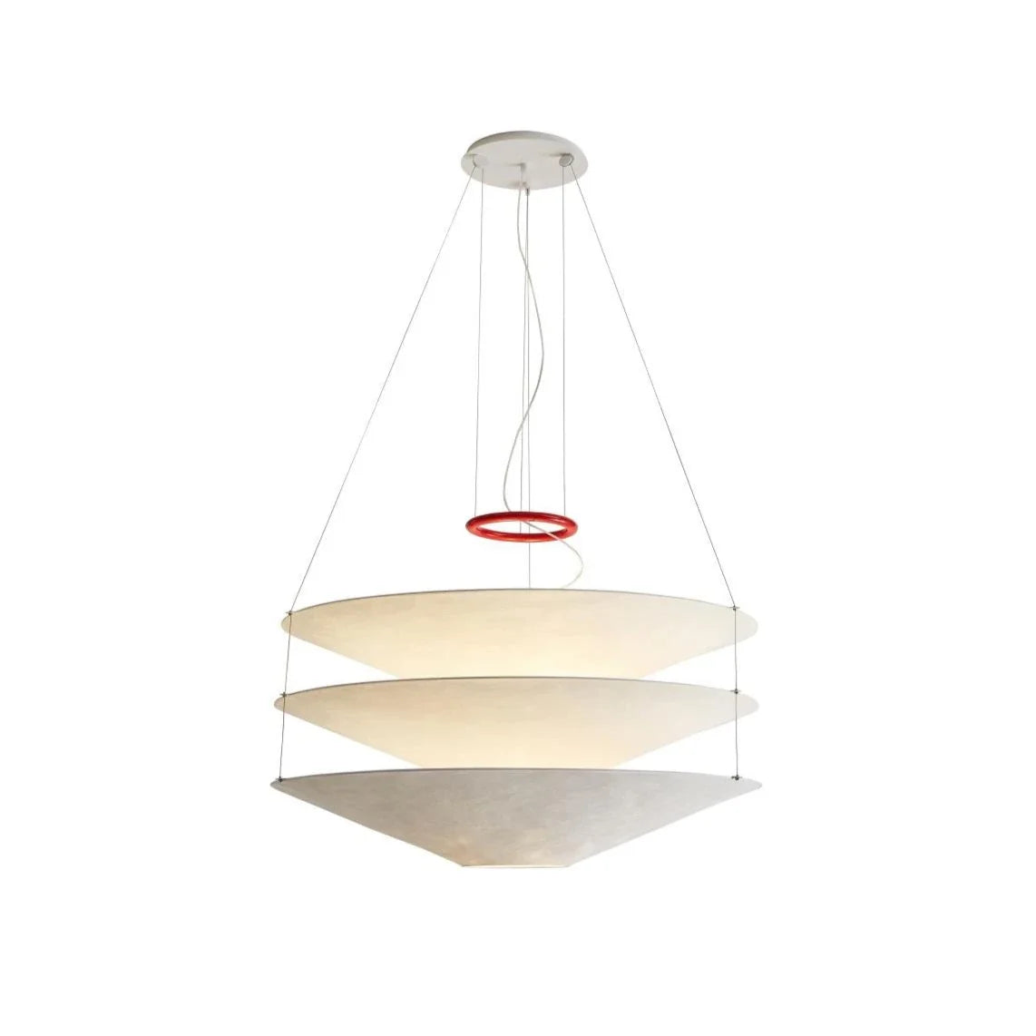 Floating Pendant Light for Kitchen Island by AUVIELIGHT, D 75cm x H 45cm / ∅ 29.5″ x H 17.7″ (E27*5) / White