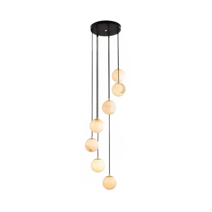 Floating Sphere Pendant Light in stone for Kitchen Island by AUVIELIGHT