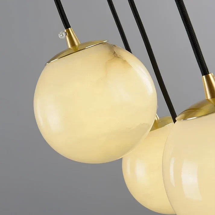Floating Sphere Pendant Light in stone for Kitchen Island by AUVIELIGHT