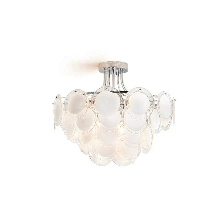 Floating Tiered Ceiling Light in clear glass for Living Room by AUVIELIGHT
