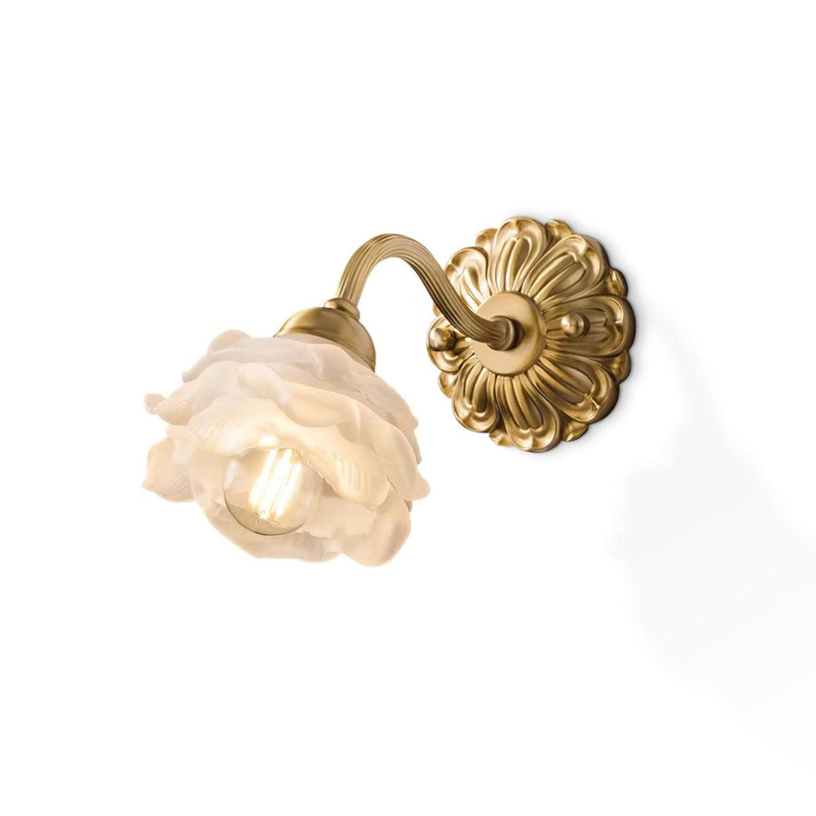 Floral Wall Sconce in brass for Hallway by AUVIELIGHT