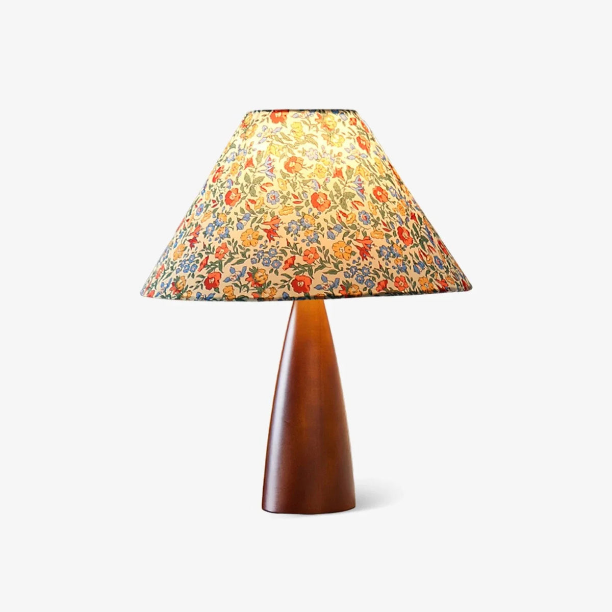 Floral Cone Table Lamp in wood for Living Room by AUVIELIGHT
