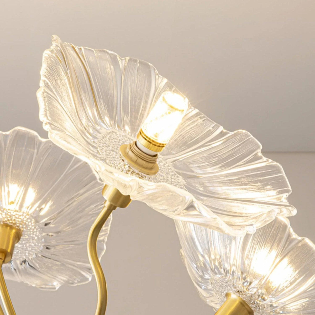 Floral Looped Chandelier in glass for Dining Room by AUVIELIGHT