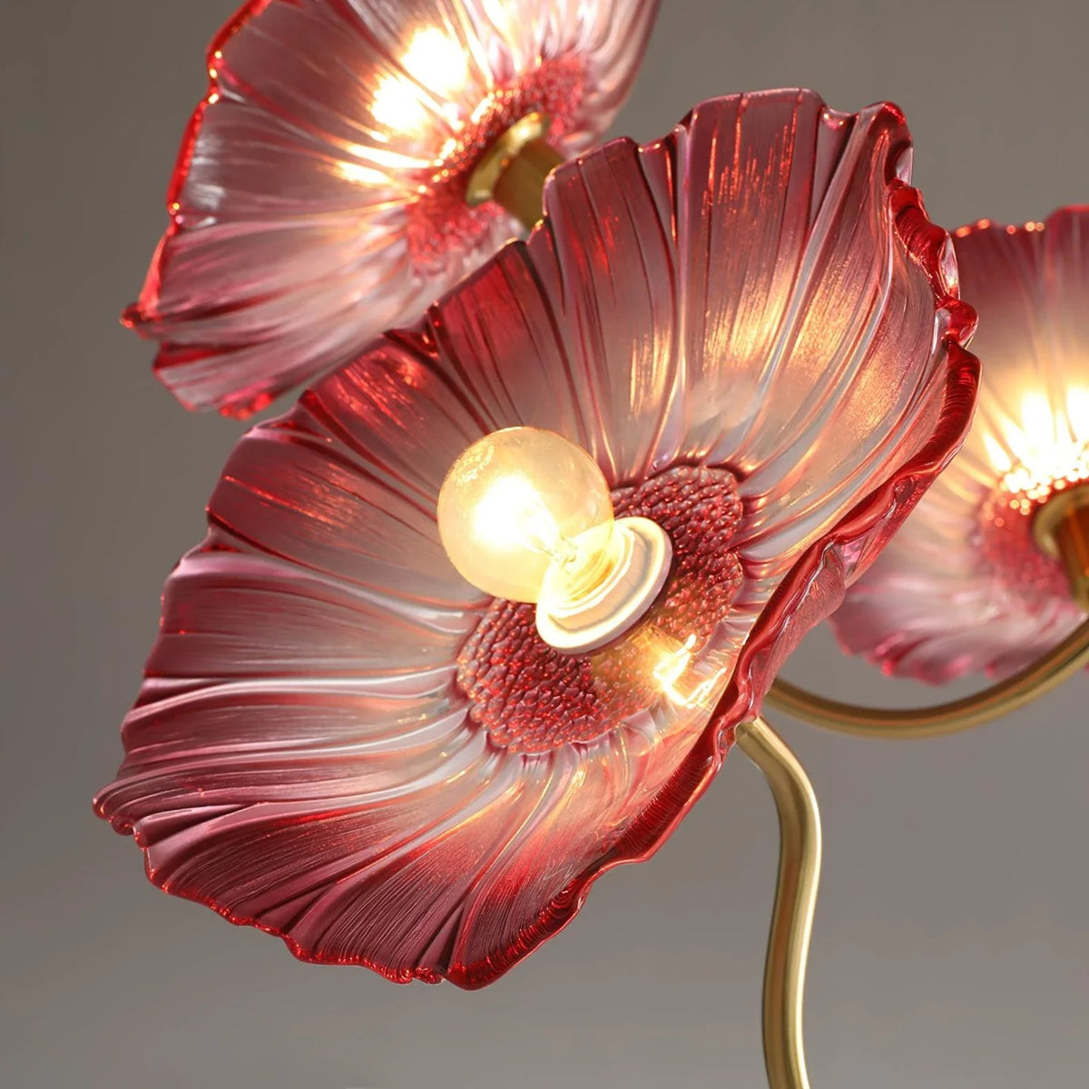 Floral Looped Chandelier in glass for Dining Room by AUVIELIGHT