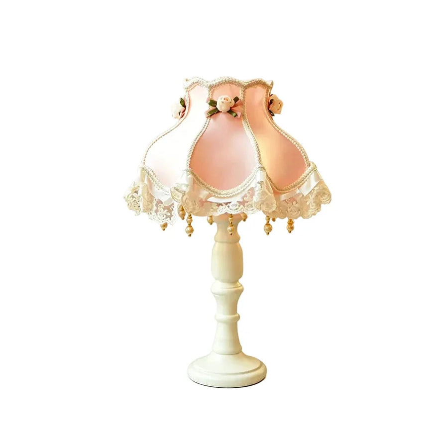 Floral Lace Table Lamp for Living Room by AUVIELIGHT, Overall height: 53 cm / 20.9″ / Pink / AU plug and 3 other sizes
