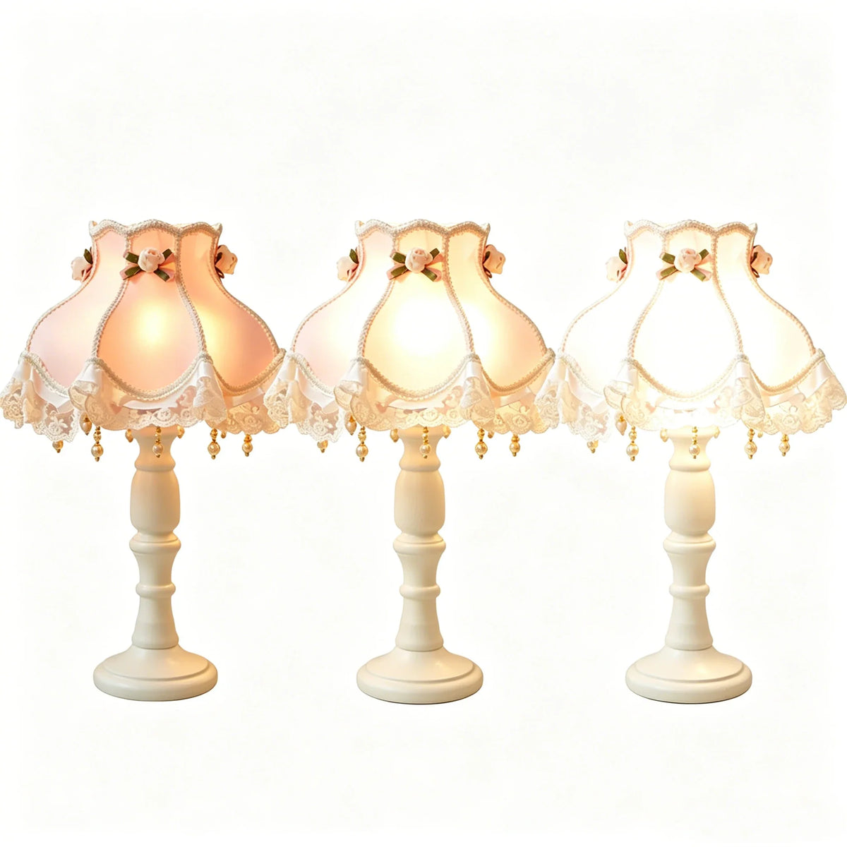 Floral Lace Table Lamp for Living Room by AUVIELIGHT