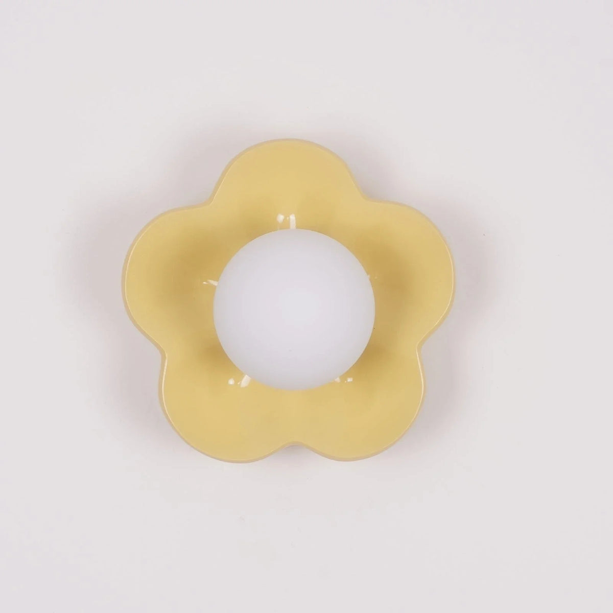 Floral Resin Wall Sconce for Hallway by AUVIELIGHT, ∅ 7.9" x H 6.7" / Dia 20cm x H 17cm / Yellow