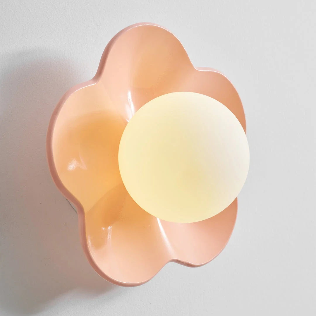 Floral Resin Wall Sconce for Hallway by AUVIELIGHT