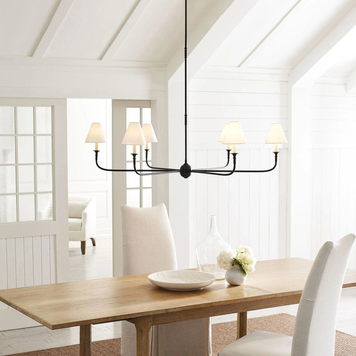 Floral Scalloped Chandelier in metal for Dining Room by AUVIELIGHT