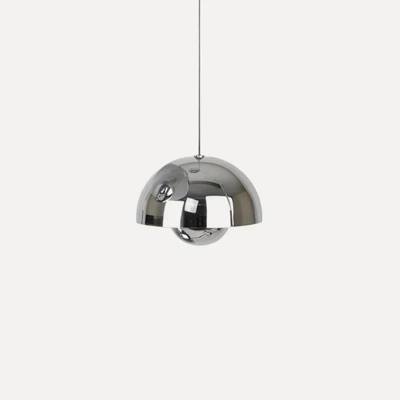 Flowerpot Pendant Light for Kitchen Island by AUVIELIGHT, ∅ 14.9″ x H 10.2″ / Dia 38cm x H 26cm / Chrome and 1 other sizes