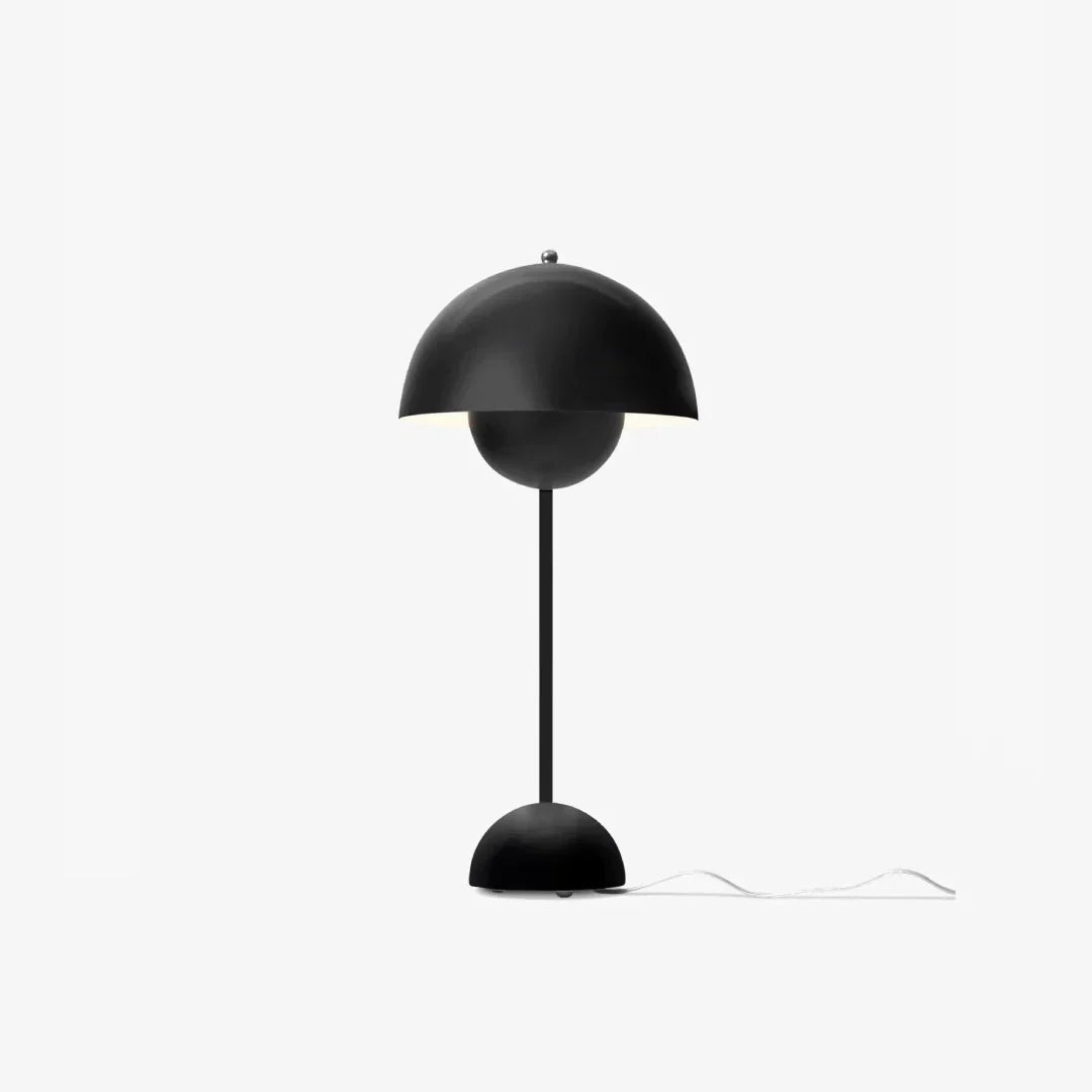 Flowerpot VP3 Table Lamp for Living Room by AUVIELIGHT, ∅ 9.0″ x H 19.7″ / Dia 23cm x H 50cm / Matt Black / AU Plug and 3 other sizes