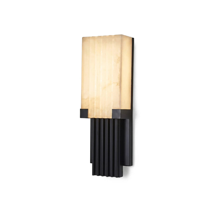 Fluted Column Wall Sconce in alabaster for Hallway by AUVIELIGHT