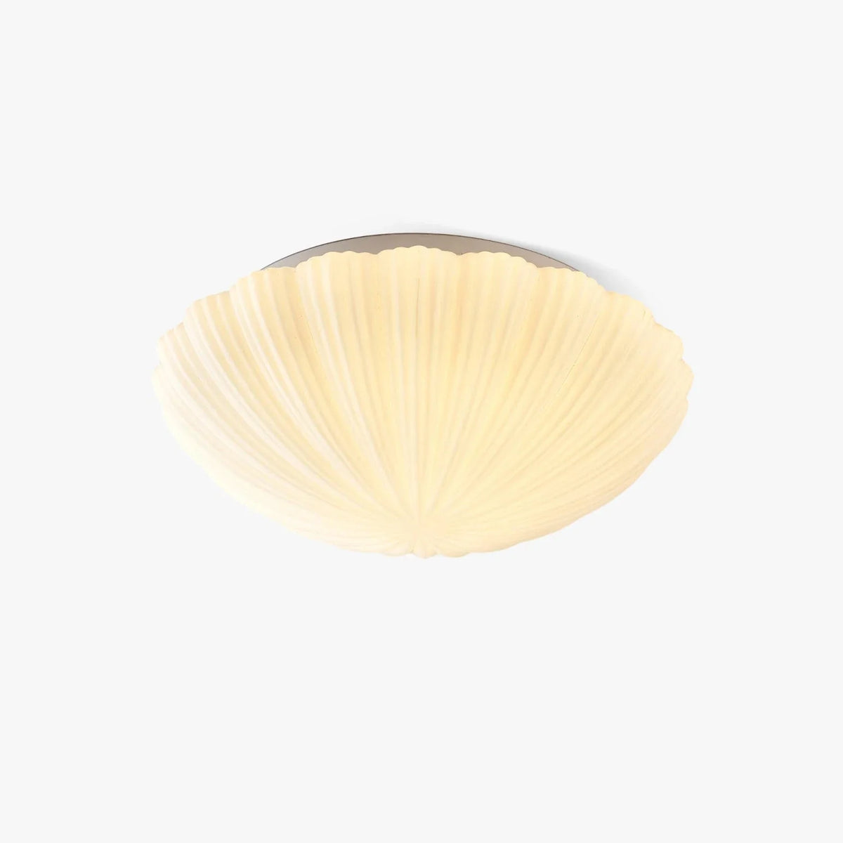 Fluted Shell Flush Mount in glass for Low Ceilings by AUVIELIGHT