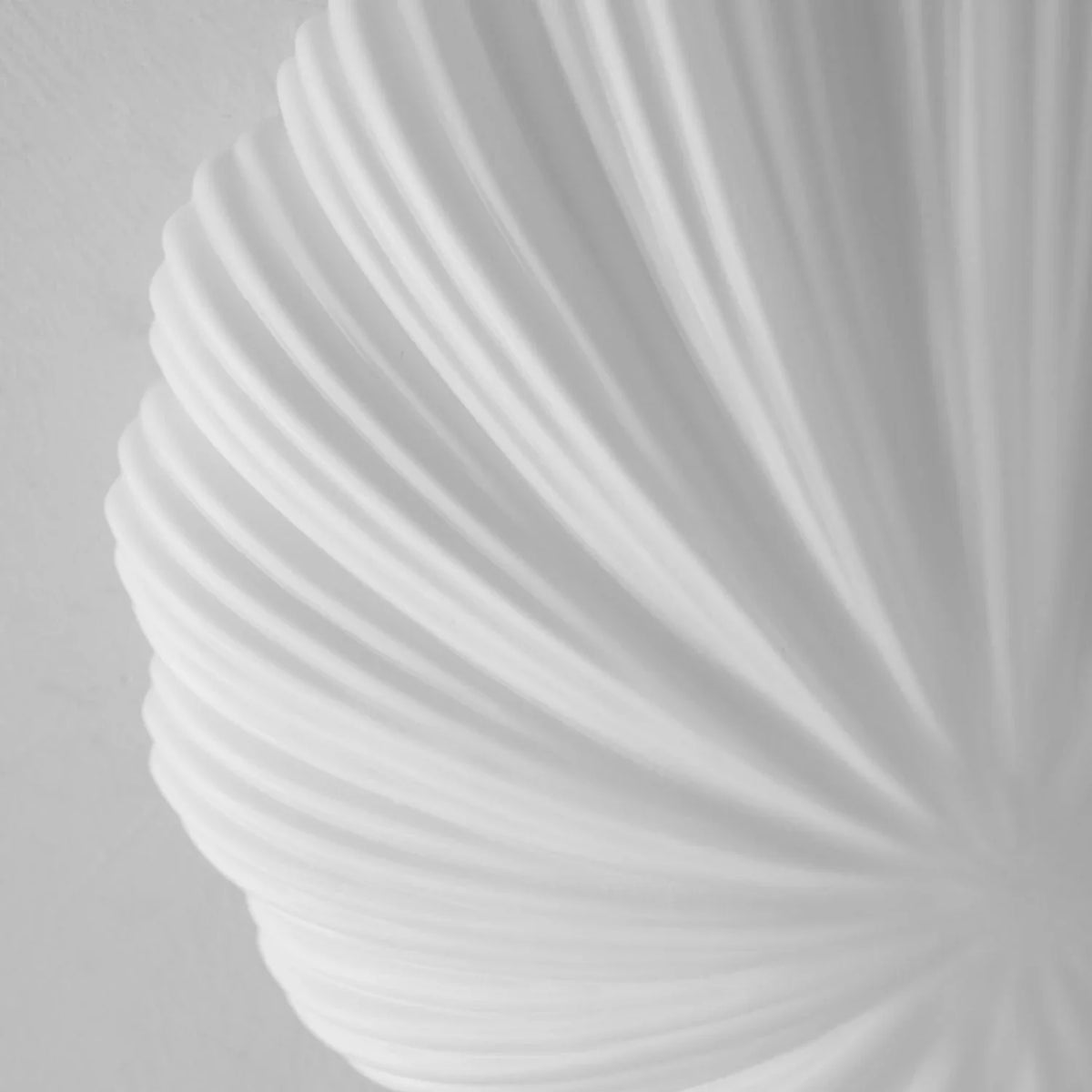 Fluted Shell Flush Mount in glass for Low Ceilings by AUVIELIGHT