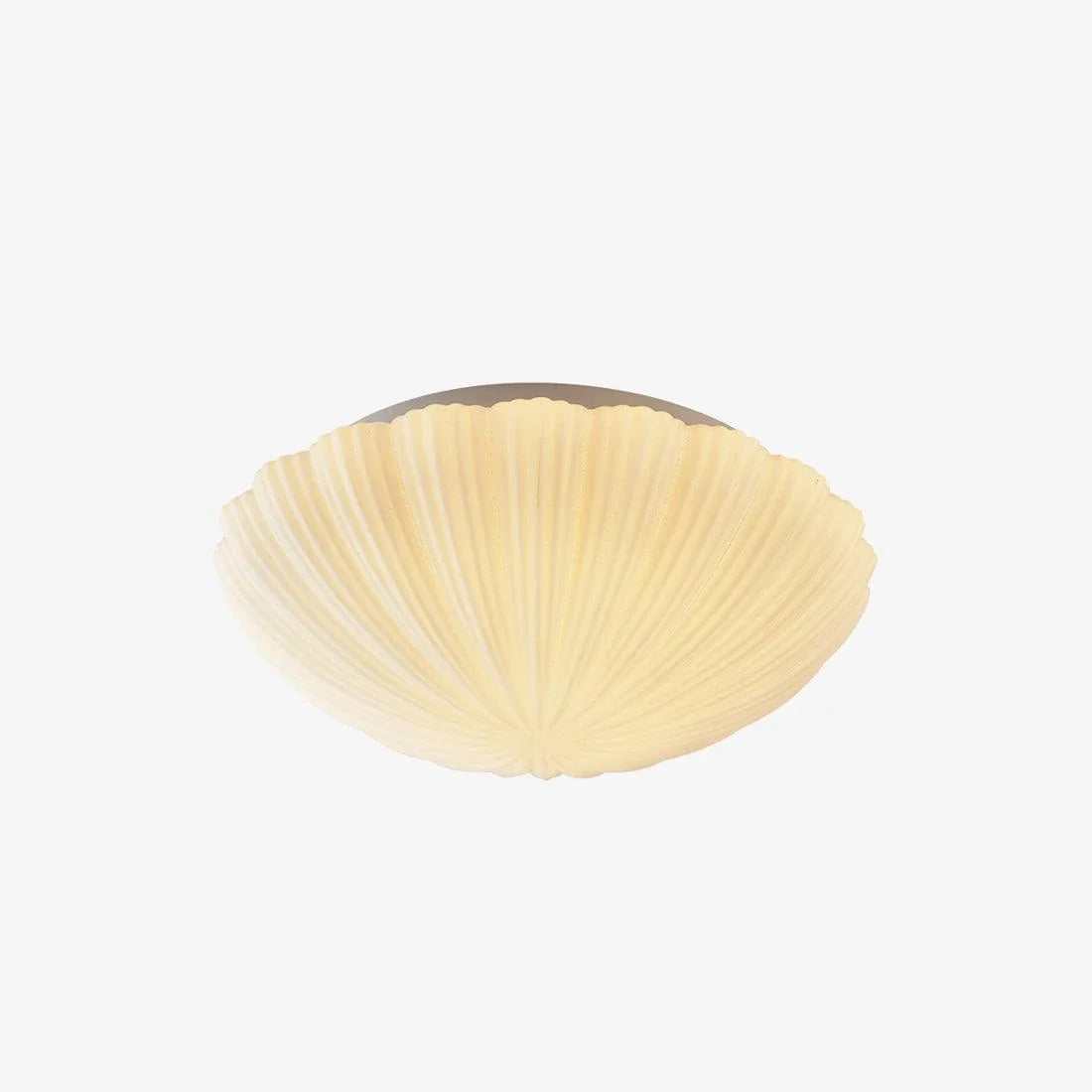 Fluted Shell Flush Mount in glass for Low Ceilings by AUVIELIGHT