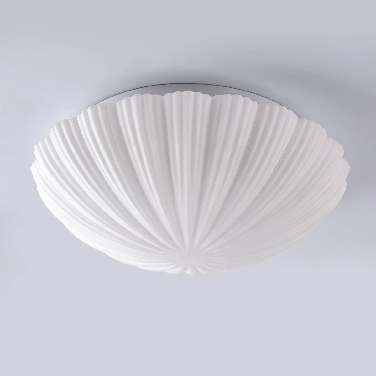 Fluted Shell Flush Mount in glass for Low Ceilings by AUVIELIGHT