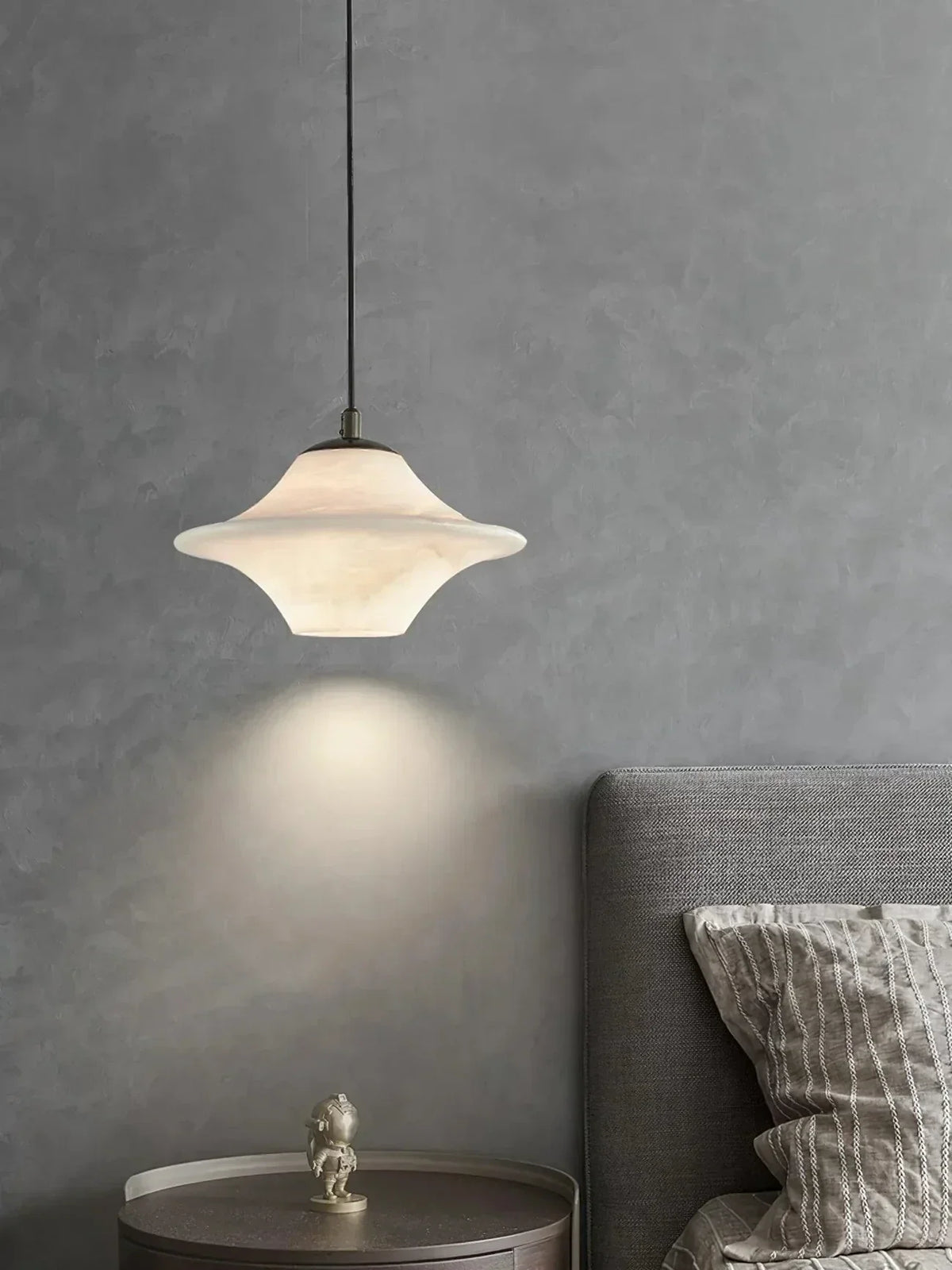 Flying Saucer Pendant Light in alabaster for Kitchen Island by AUVIELIGHT