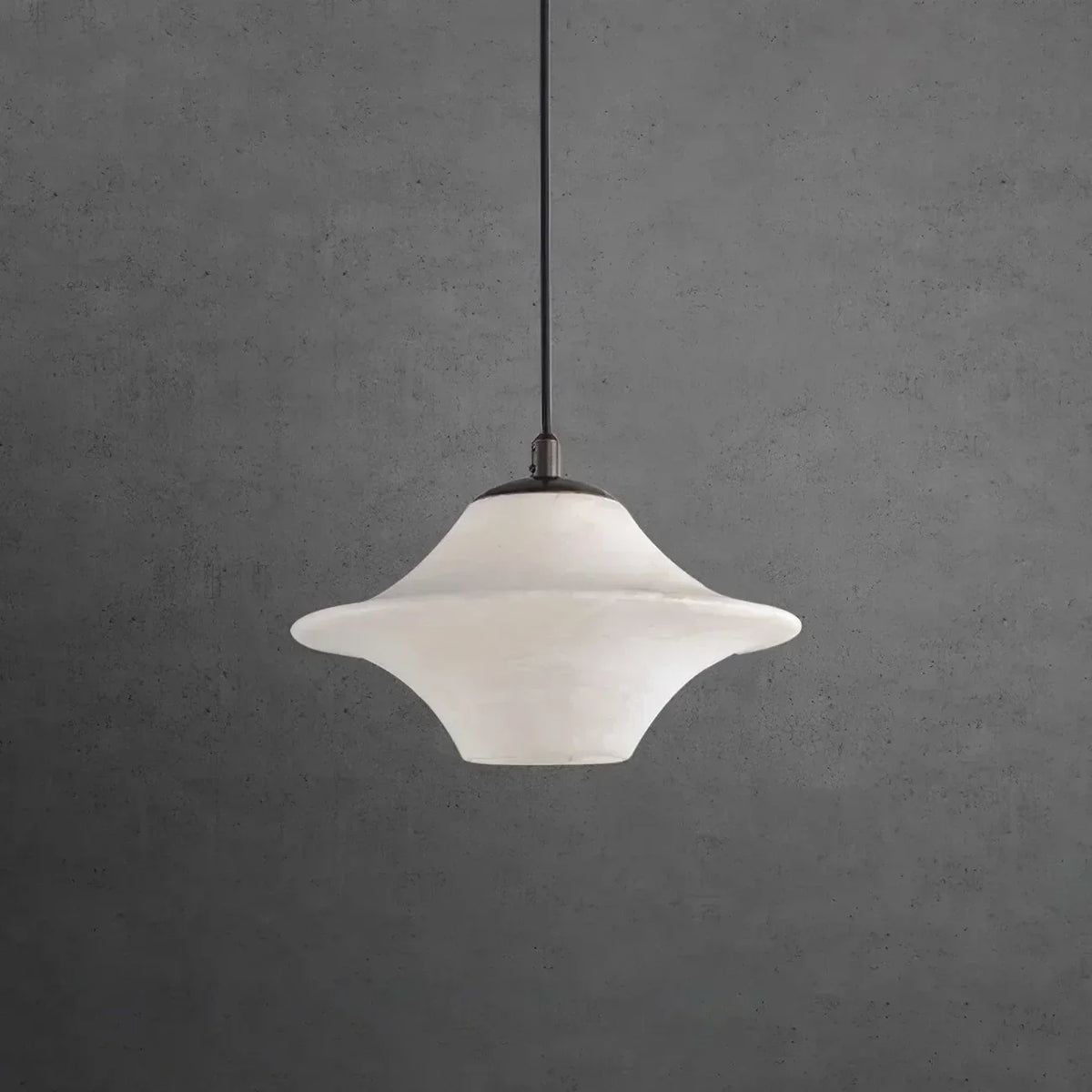 Flying Saucer Pendant Light in alabaster for Kitchen Island by AUVIELIGHT