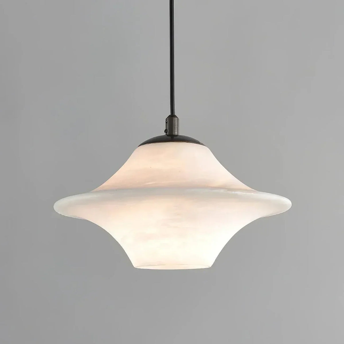 Flying Saucer Pendant Light in alabaster for Kitchen Island by AUVIELIGHT