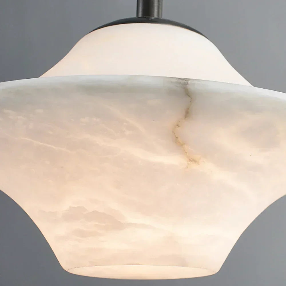 Flying Saucer Pendant Light in alabaster for Kitchen Island by AUVIELIGHT
