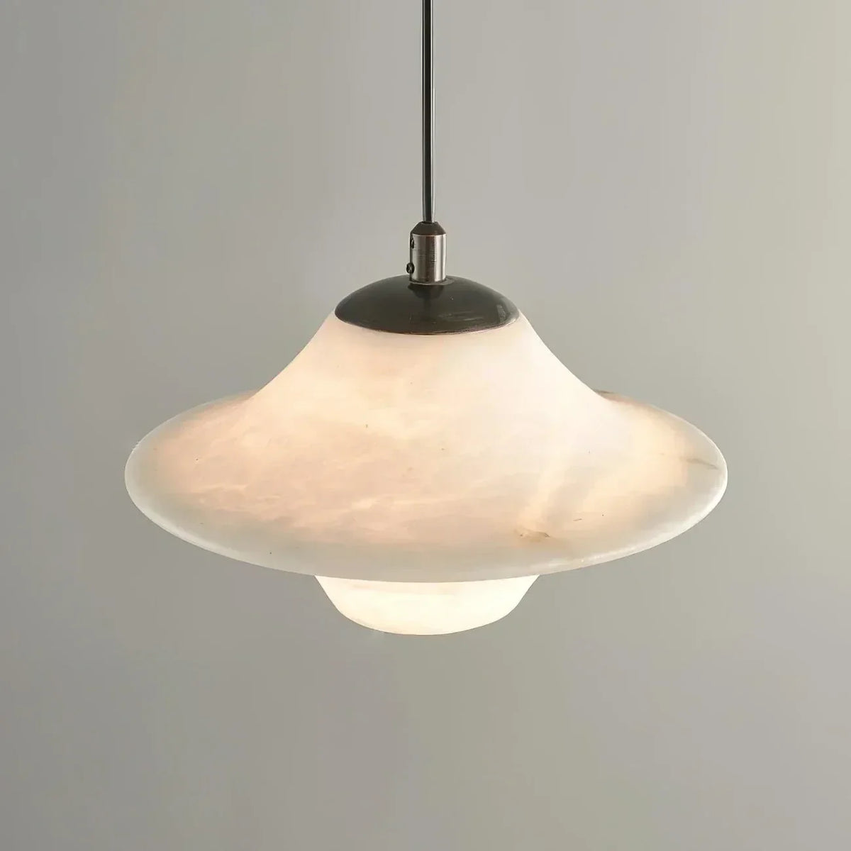 Flying Saucer Pendant Light in alabaster for Kitchen Island by AUVIELIGHT