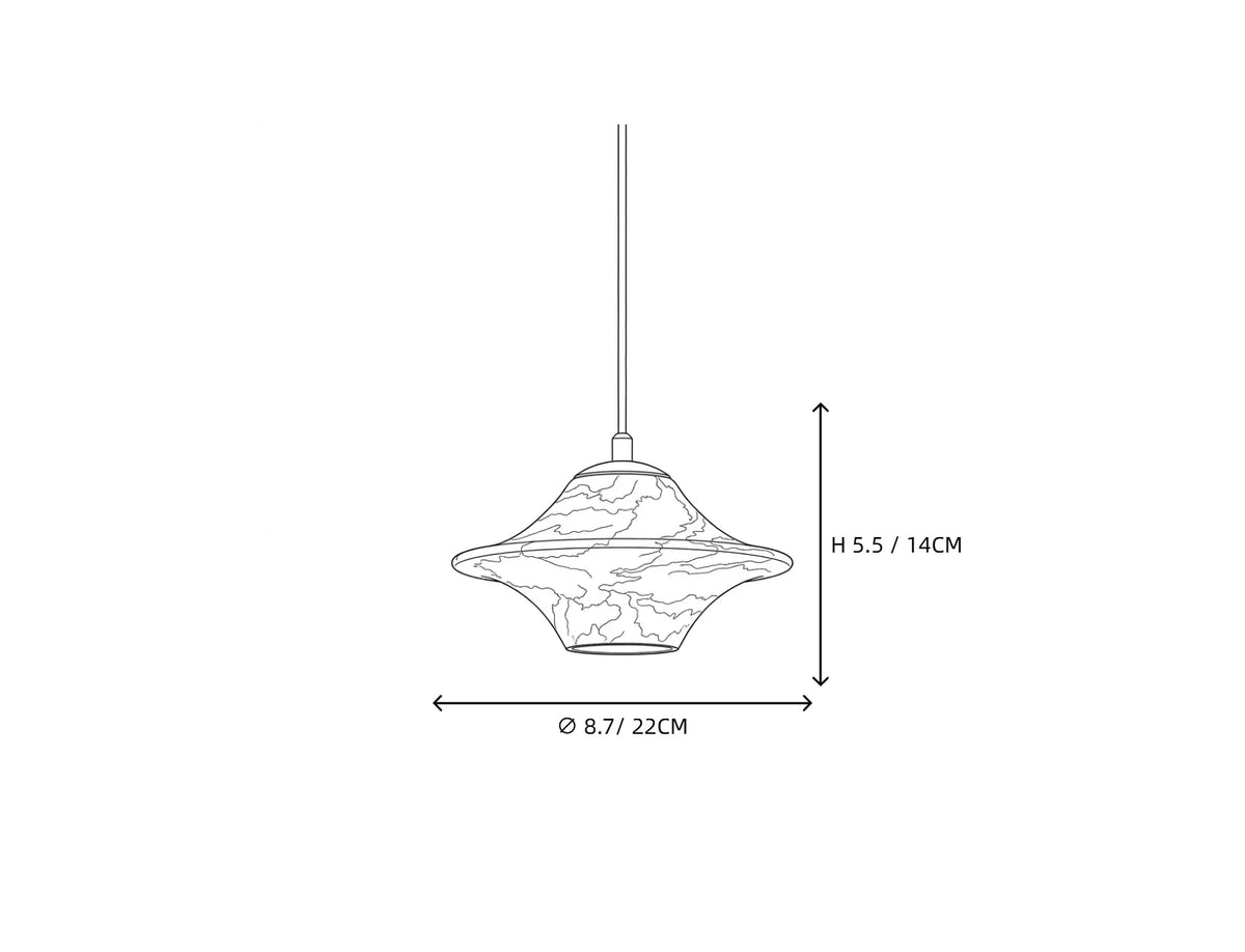 Flying Saucer Pendant Light in alabaster for Kitchen Island by AUVIELIGHT