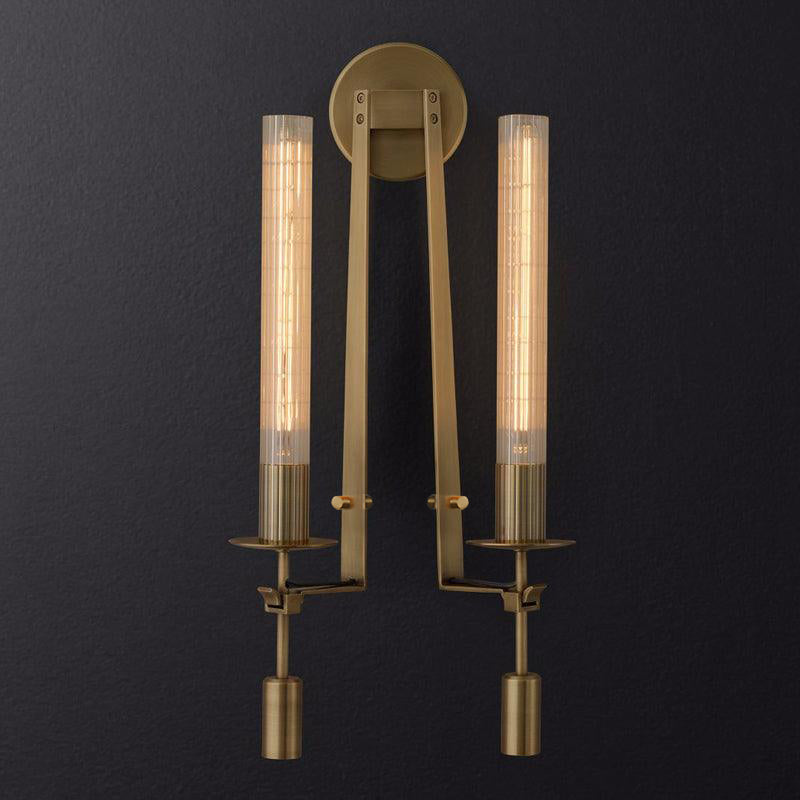 Fontanelle Wall Light for Hallway by AUVIELIGHT, ∅ 9"x H 28"/ Dia 22cm x H 71cm / Gold