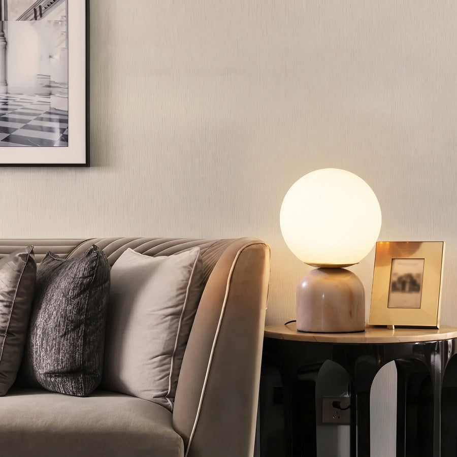 Globe Table Lamp in frosted glass for Living Room by AUVIELIGHT