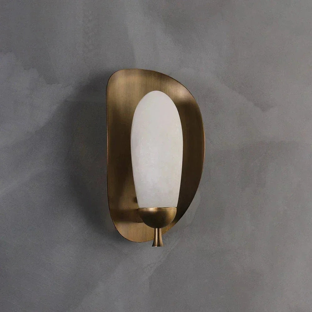 Fruit Solenne Wall Sconce in alabaster for Hallway by AUVIELIGHT