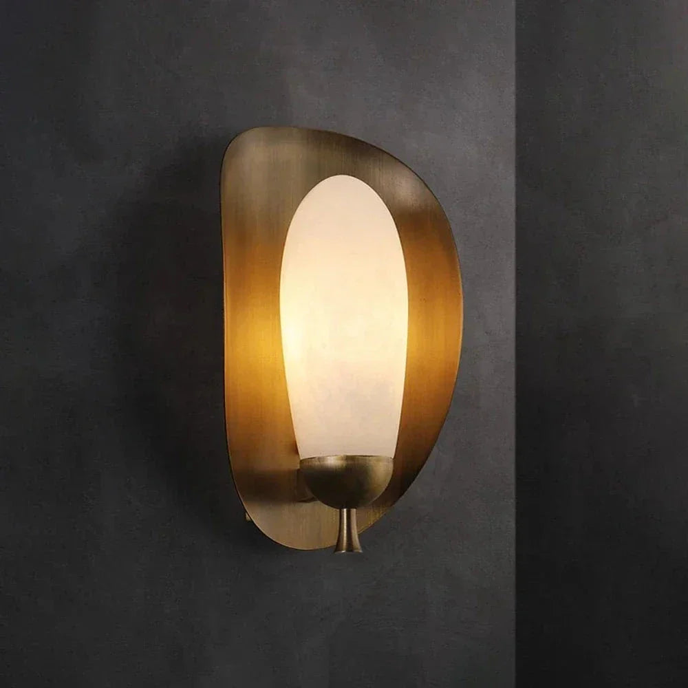 Fruit Solenne Wall Sconce in alabaster for Hallway by AUVIELIGHT