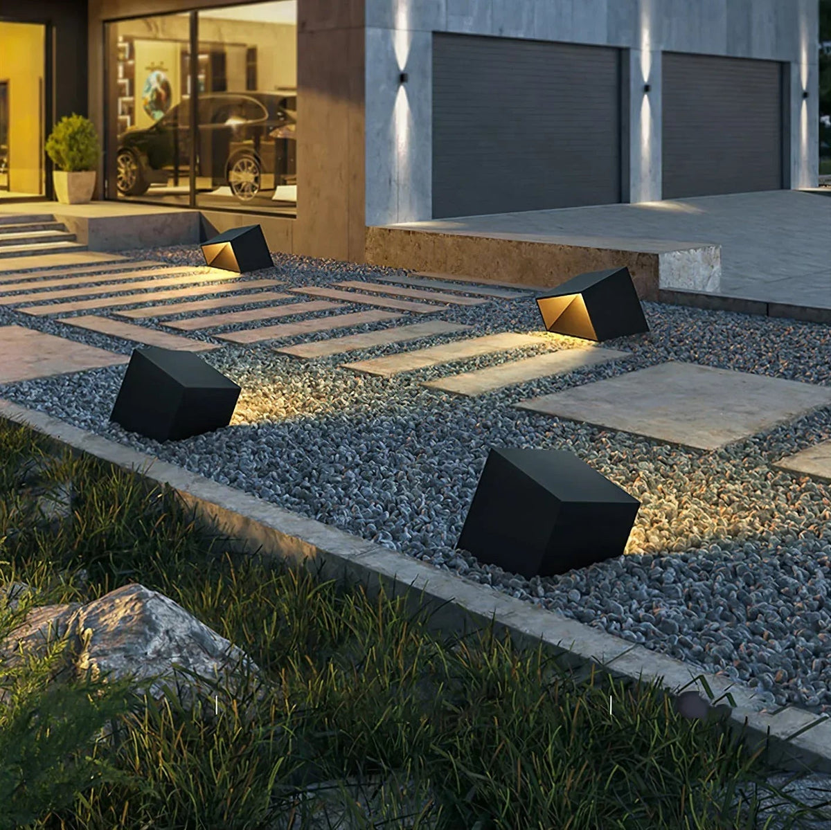 Decoration Cube Outdoor Wall Light for Patio by AUVIELIGHT