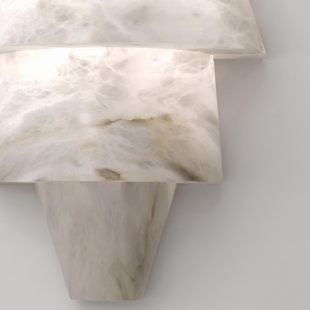 Laboratory Tiered Wall Sconce in alabaster for Hallway by AUVIELIGHT