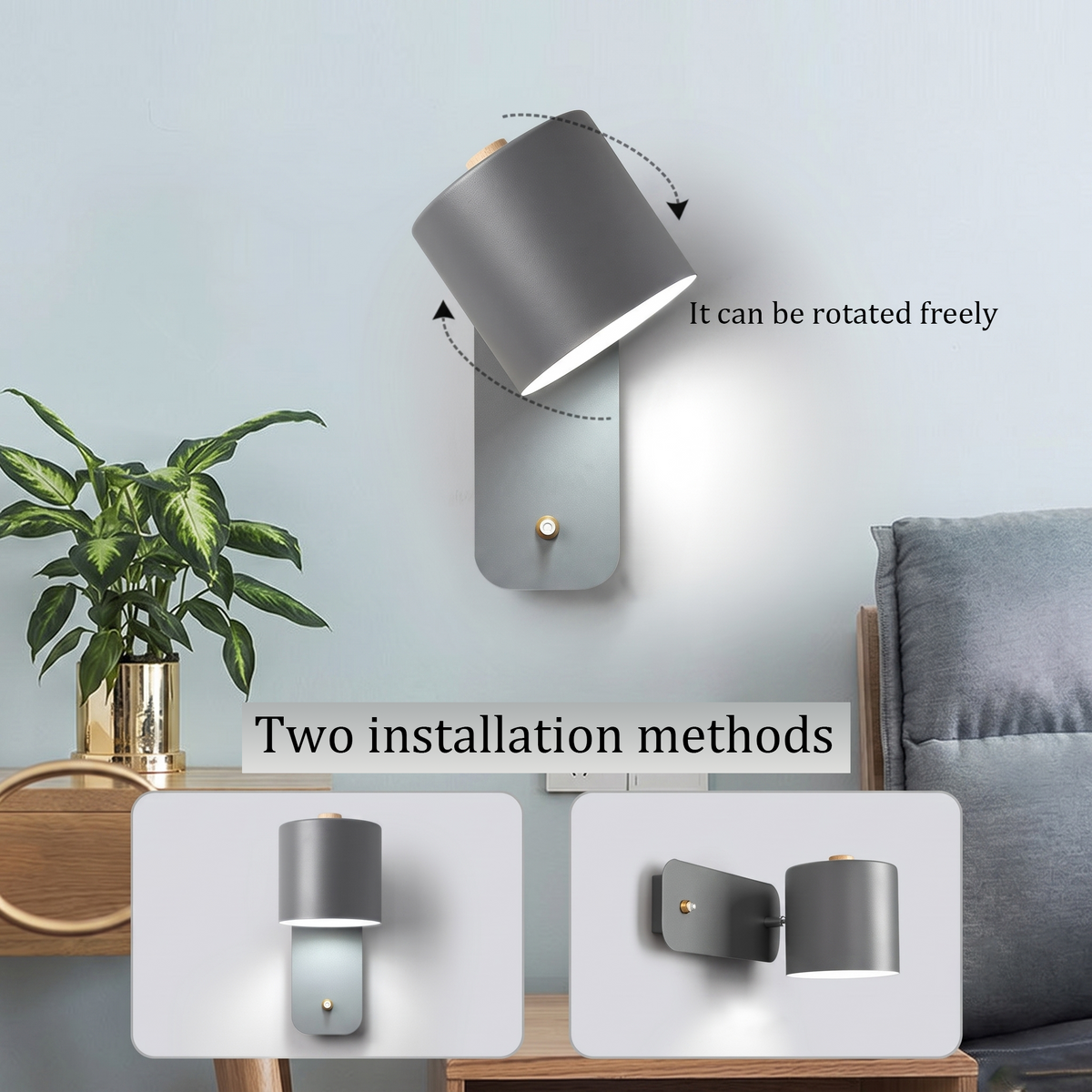 Minimalist Wall Sconce in metal for Hallway by AUVIELIGHT
